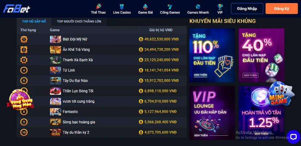 Người chơi trải nghiệm sòng bạc trực tuyến Betcom888